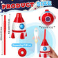 Tanlade Universe Themed Party Favor Gift Supplies Rocket Cups with Straws, Plastic Rocket Shape Cup Reusable Rocket Cups Univers