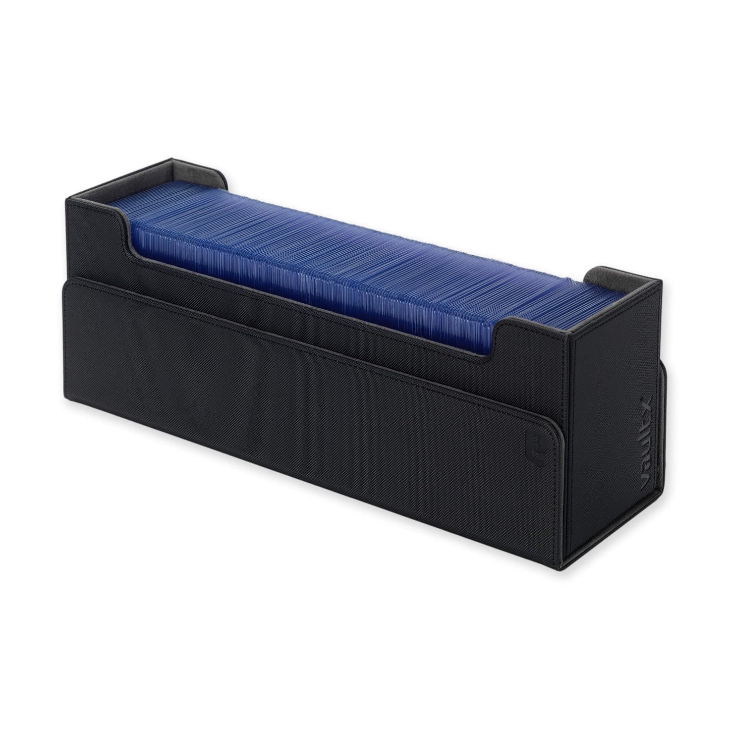 Vault X Exo-Tec Card Box 450+ Storage With Detachable Magnetic Lid, Dividers & Foam Fillers To Organize Deck Boxes, Toploaders, Tcg/Ccg & Sports Cards (Black)