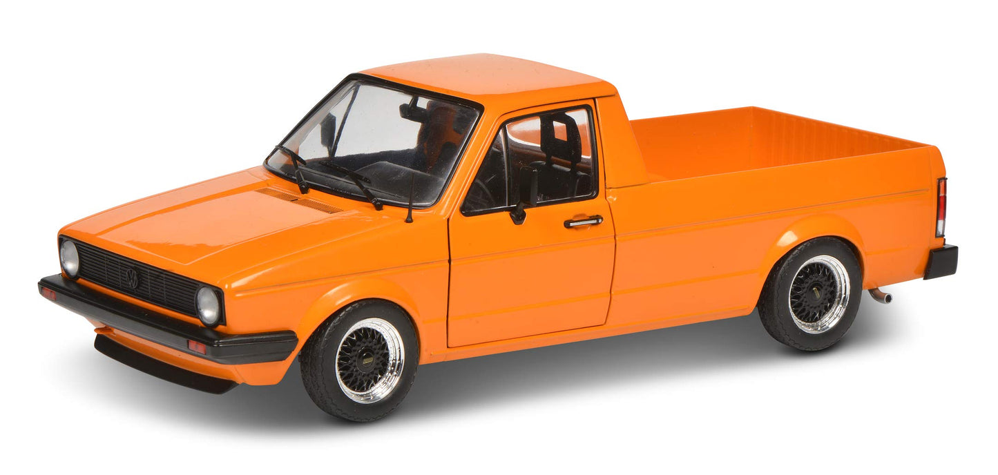 1982 Volkswagen Caddy MKI Pickup Truck Custom Orange 1/18 Diecast Model Car by Solido
