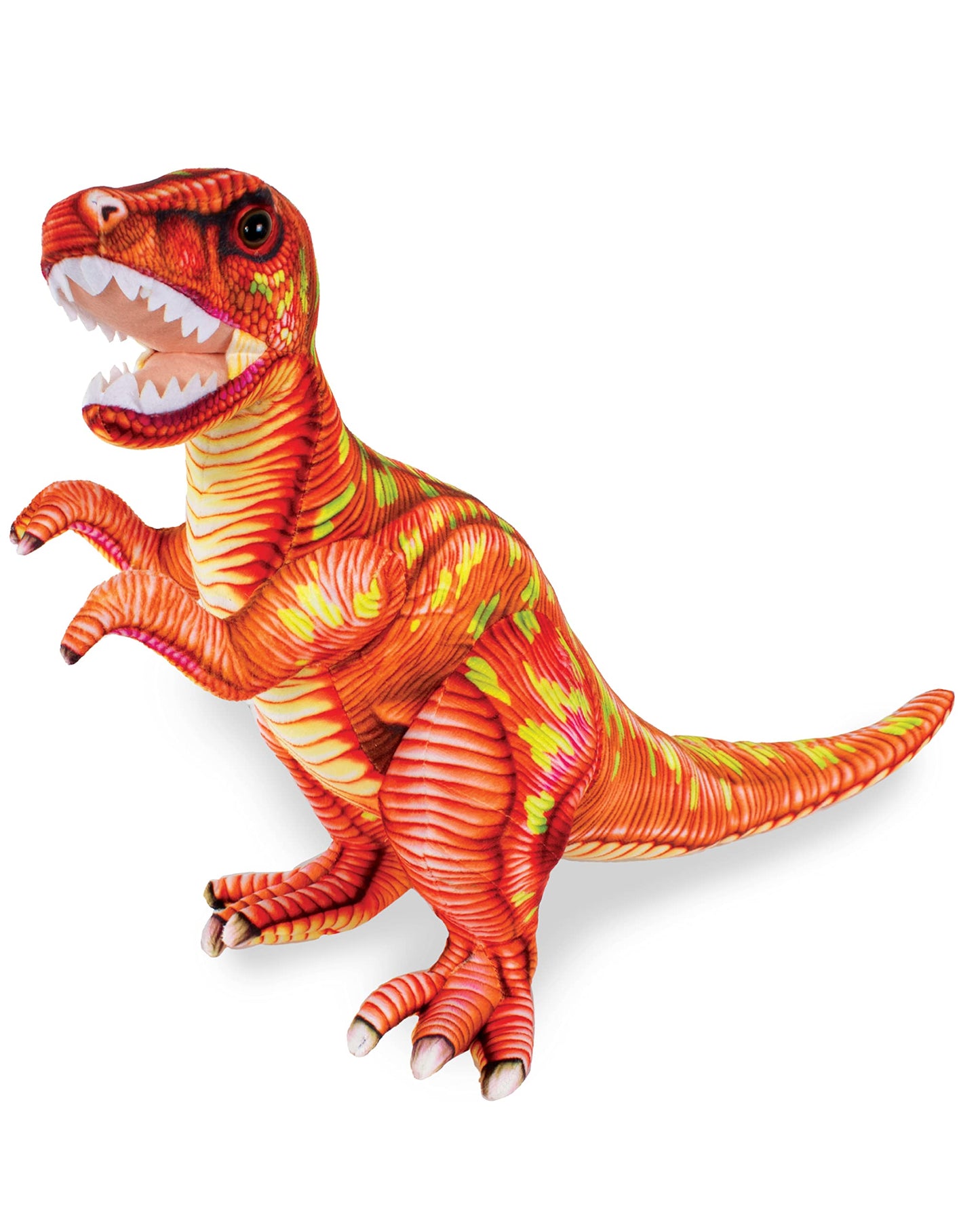 Real Planet 19' T Rex Stuffed Animal - Realistic Dinosaur Plush Toys, Dino Plushie, Cute Dinosaur Plush, Plush Dinosaur Stuffed Animal, (Orange T-Rex, 19') (16' Long)
