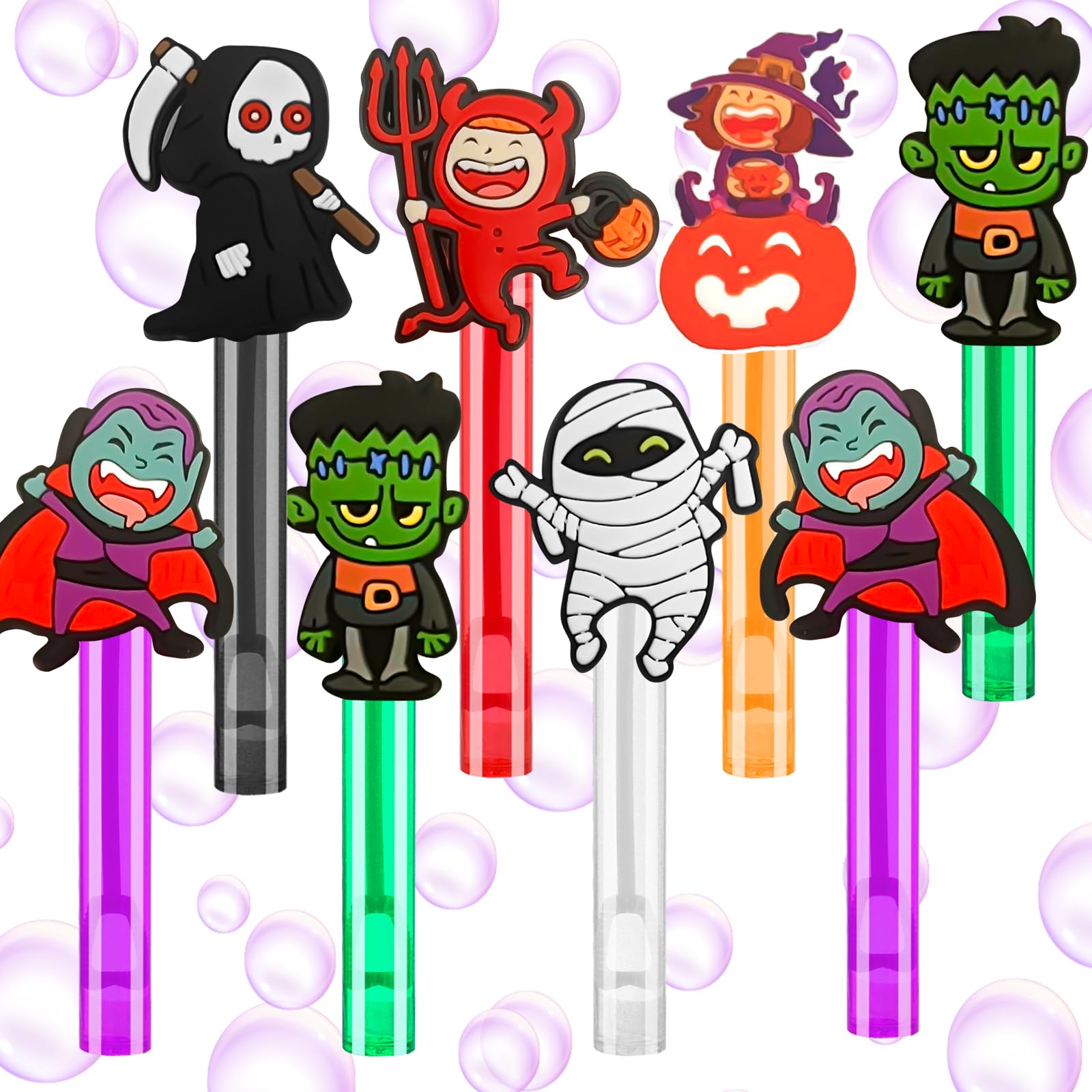 ONBKYGF 24PCS Halloween Party Favors for Kids Goodie Trick Or Treat Bag Fillers Pinata Gifts, Halloween Bubble for Halloween Tre