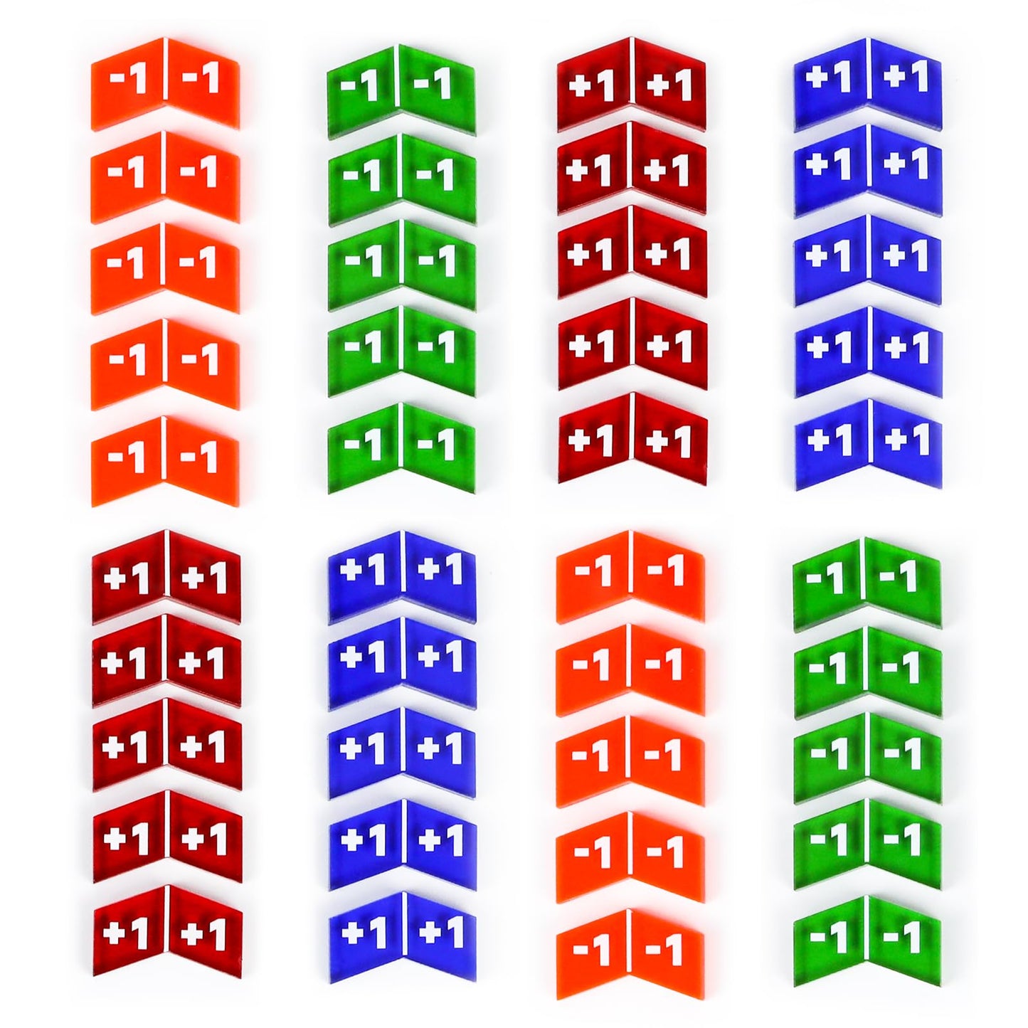 40Pcs Colorful Mtg Life Counter Tokens, Magic Plus 1 Counters Token Creature Stats Or Loyalty Counters For Mtg Ccg Card Gaming A