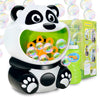 MAKE KIDS SMILE Panda Bubble Machine for Toddlers - Outdoor Bubble Blower with 8oz Solution, White, Ideal Gift for Ages 1-5