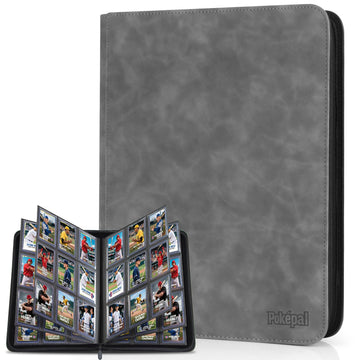Pok?pal Trading Card Binder  9 Pocket Card Collection Binder for 540 Cards  enhanced Card Book Double Sided Pocket  Collector Album Card Holder Folder for TCG PM MTG OPCG YGO Sports Cards (Grey)