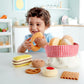 Hape Toddler Bread Basket |Soft Pretend Food Playset for Kids, Bread Toy Basket Includes Toast, Jam Cookie, Cake, Soda Biscuit a
