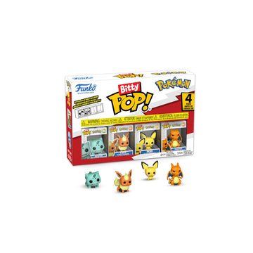 Funko Pop! Bitty: Pokemon - Bulbasaur, Flareon, Pichu, and Charizard - 0.9 Inch (2.2 Cm) Collectable - Gift Idea - Stackable Dis