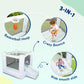 JOYMOR Grandient Style 3-in-1 Inflatable Bounce House for Kids 3-6 w/Basketball Hoop and Slide  Kids Small Bounce House with Blower for Toddlers Indoor & Outdoor Party