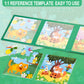 Astaron Magnetic Puzzles For Toddlers, 9-12-16 Pieces Animal World Learning Magnet Puzzles For Road Trip, Educational Travel Toys Car Plane Activities For Kids, Kids Birthday Gifts