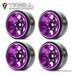 Treal Scx24 Wheels 1.0'' Beadlock Wheels (4P) Scale-Look Concave Six Spoke Rim Crawler Wheels For Axial Scx24 -Type D (Purple)