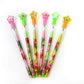 TINYMILLS 24 Pcs Flamingo Tropical Luau Multi Point Stackable Pencil with Eraser for Flamingo Luau Birthday Party Favor Prize Ca