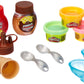 Play-Doh Kitchen Creations Double Drizzle Ice Cream Playset for Kids 3 Years and Up with 2 Drizzle Colors and 4 Classic Cans, No