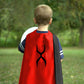Mizzuco Dress Up Capes For Kids Superhero Cloak With Mask And Waistband Halloween Costumes And Party Dress Up(Red)