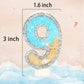 ElekFX 29th Birthday Candle for Cake, Beach Starfish Sequins Number Cake Candles, 2.76 inch Number 29 Happy Birthday Candle, Cak