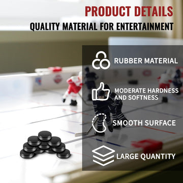 Liliful 0.98 X 0.33 Inch Mini Hockey Pucks For Tables Game Small Replacement Pucks Hockey Accessories For Adults Fun Entertainment Equipment(20 Pcs)