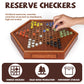 Luxurious Large 15-Inch Chinese Checkers Set - Premium Wooden Board Game For Adults And Kids With 72 Vibrant Glass Marbles, Dual