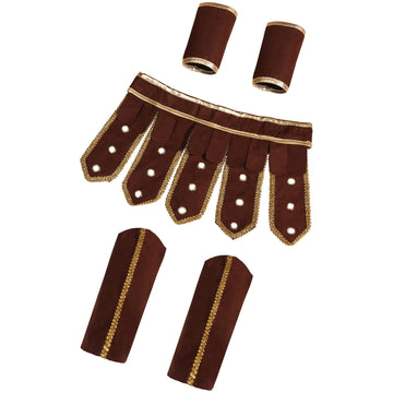Gorkonpy Knight Costume Kids Boys Roman Soldier Gladiator Costume Halloween Party Dress Up (8-9 Years)