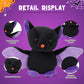 Plushland Halloween Black Bat Stuffed Animal Plush Toys,Soft Toy Gifts For Kids 7 Inch