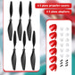 Riakrum 6 Sets Spare RC Plane Propellers RC Airplane Carbon Fiber Nose Cone Compatible with Tr-p51 Rc Plane 4 Channel Remote Con