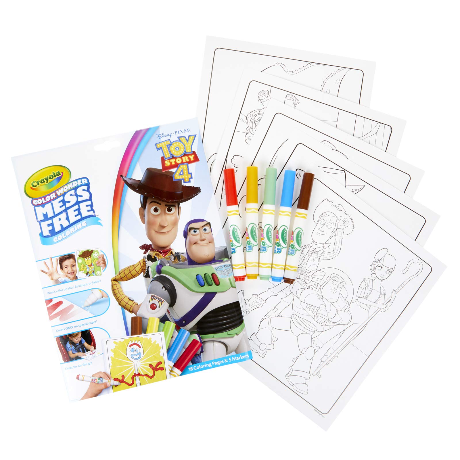 Crayola Color Wonder Toy Story 4 Coloring Set, 23 Pieces, Multicolor ...