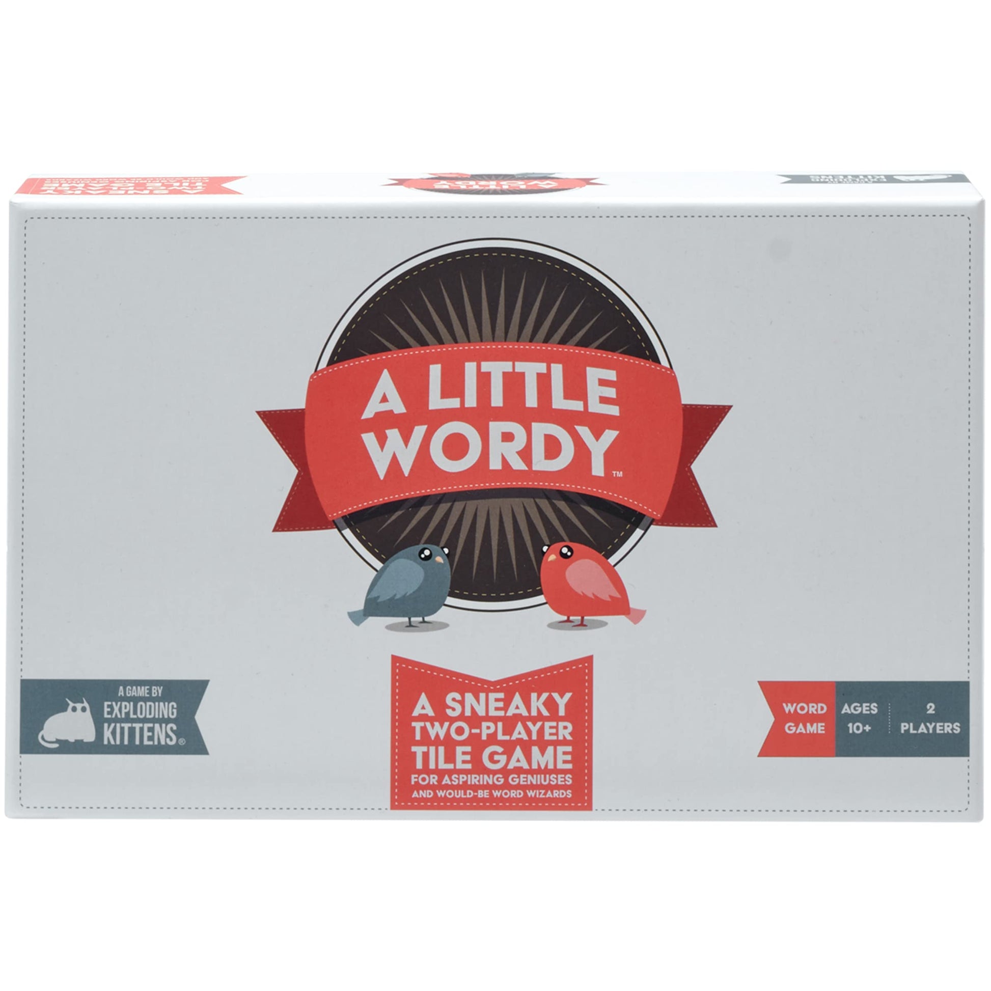 A Little Wordy by Exploding Kittens - 2 Players - Ages 10+ - 15 Minutes to Play - Letter Tile Word Game - Couples Game  Date Night Game  mature-themed and Teen Board Game