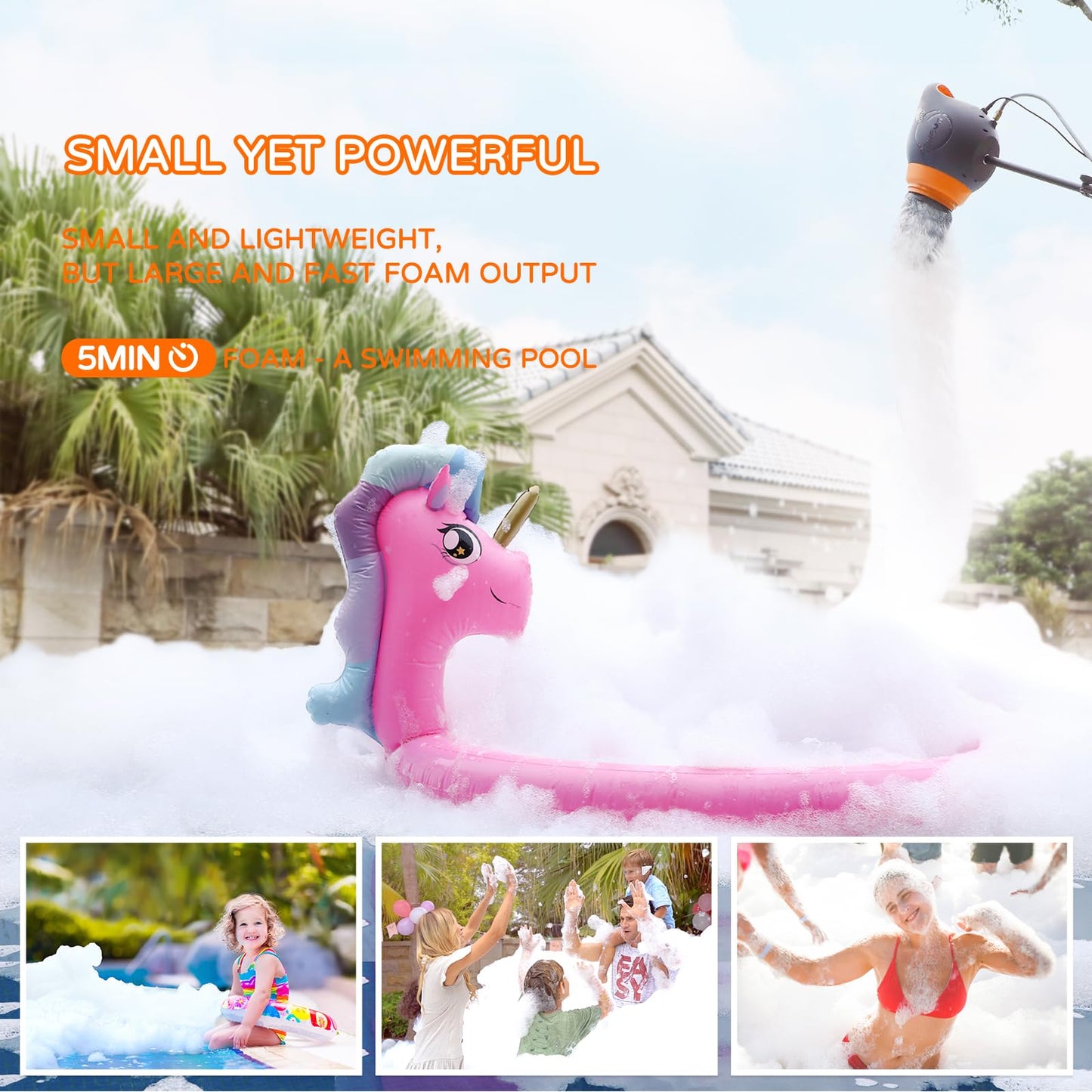 Tinleon Foam Machine for Kids - Easy to Use Foam Making Toy with Large Foam Production, Perfect for Birthdays, Celebrations, and