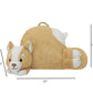 Soft Landing | Nesting Nooks | Soft And Cuddly Portable Back Rest And Reading Pillow With Storage Pocket - Corgi , Tan 15 X 23 X 14 Inches