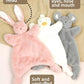Little Rawr Lovey Soft Toy - 12-Inch Gray Mouse, Polyester Stuffed Animal for Infants 0-6 Months, Security Blanket for Baby Girl & Boy