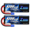 Zeee 2S 5200mAh Lipo Battery 7.4V 50C Hard Case Battery with EC3 Plug Compatible with 1/8 1/10 RC Vehicles Car Slash RC Buggy Tr