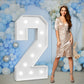 Marquee Numbers Large 2Nd-Birthday Decorations: 4Ft Light Up Number Party Decor Two Fast Birthday Decorations 2 Year Old Birthda