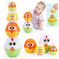 Moontoy Chicken Toddler Easter Eggs Toys, Nesting Dolls Stacking Toys For Toddlers 1-3 Matching Shape Sorters Sensory Preschool Learning Baby Easter Basket Stuffers Gifts 6-12 12-18 Months, 1 Year Old