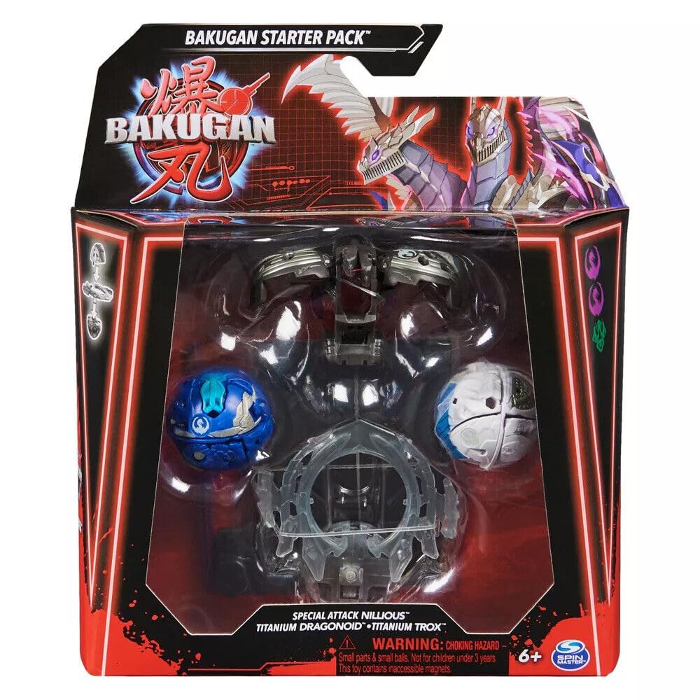 Bakugan - Special Attack Nillious, Titanium Dragonoid & Titanium Trox