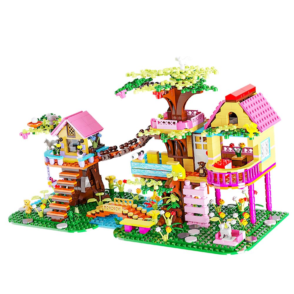 Ravayo Creative Tree Building Block Set With Led,958Pcs Mini Brick Toy Gifts For Kids Girls Age 10 11 12 14
