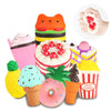Slow Rising Jumbo Squishies Toys Set - 9 Pack Soft Kawaii Squishy Hamburger Popcorn Cake Ice Cream Donut Stress Relief Squeeze Toy For Boys And Girls