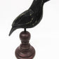 Primitives by Kathy Weathered Rustic Crow Figurine, Wood, 6"x8"x3", Burgundy/Black, Model 9716