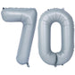 40 In Matte Gray Number Balloons Helium Foil Mylar Balloon Birthday Party Banquet Decoration 70
