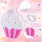 Sosation 15.7' Cupcake Piñata For Birthday Party Supplies With Stick, Blindfold And Confetti For Kids Girls Baby Shower Candy Donut Ice Cream Piñata Party Supplies Party Decoration Prop(Cute)