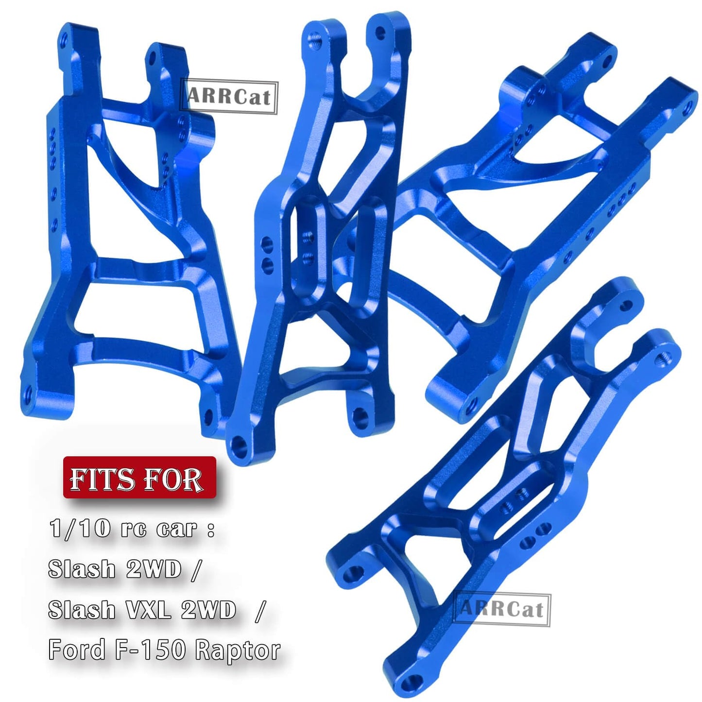 ARRCat Suspension A-Arms & Tie Bar Upgrade Parts for 1/10 Slash 2WD VXL,4PCS Aluminum Alloy Front & Rear Suspension A-Arms & Tie