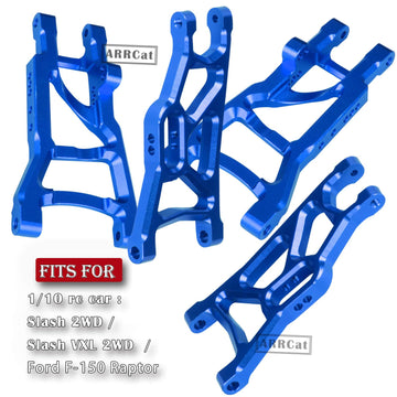 ARRCat Suspension A-Arms & Tie Bar Upgrade Parts for 1/10 Slash 2WD VXL,4PCS Aluminum Alloy Front & Rear Suspension A-Arms & Tie