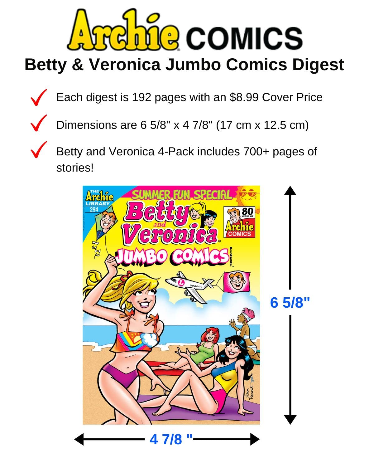 Archie Comics Betty And Veronica Digest 4-Pack