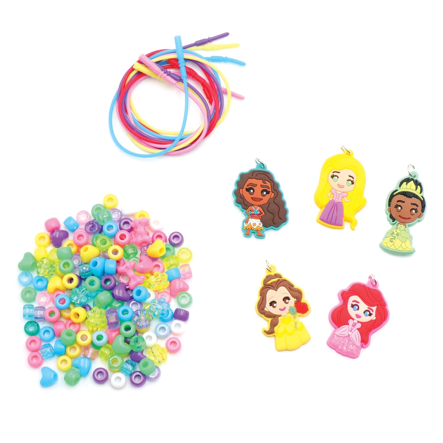 Disney Princess Necklace Activity, 160-Piece Jewelry Making Kit, Preschool Arts and Crafts, Kids Toys for Ages 3 Up