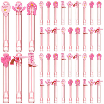Shappy 60 Pcs Western Cowgirl Bubble Wands Bulk Mini Bubble Wands Party Favors Small Bubbles Birthday Party Gift for Novelty Gif