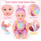 deAO Baby Doll Stroller 12 Baby Doll Set with Foldable Doll Stroller 15 PCS Baby Doll Accessories for Toddlers 3-5 Christmas Bir