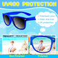 Astaron 12 Pack Party Novelty Sunglasses Bulk Neon Party Favors For Beach Wedding Party Pool Party Supplies, Blue