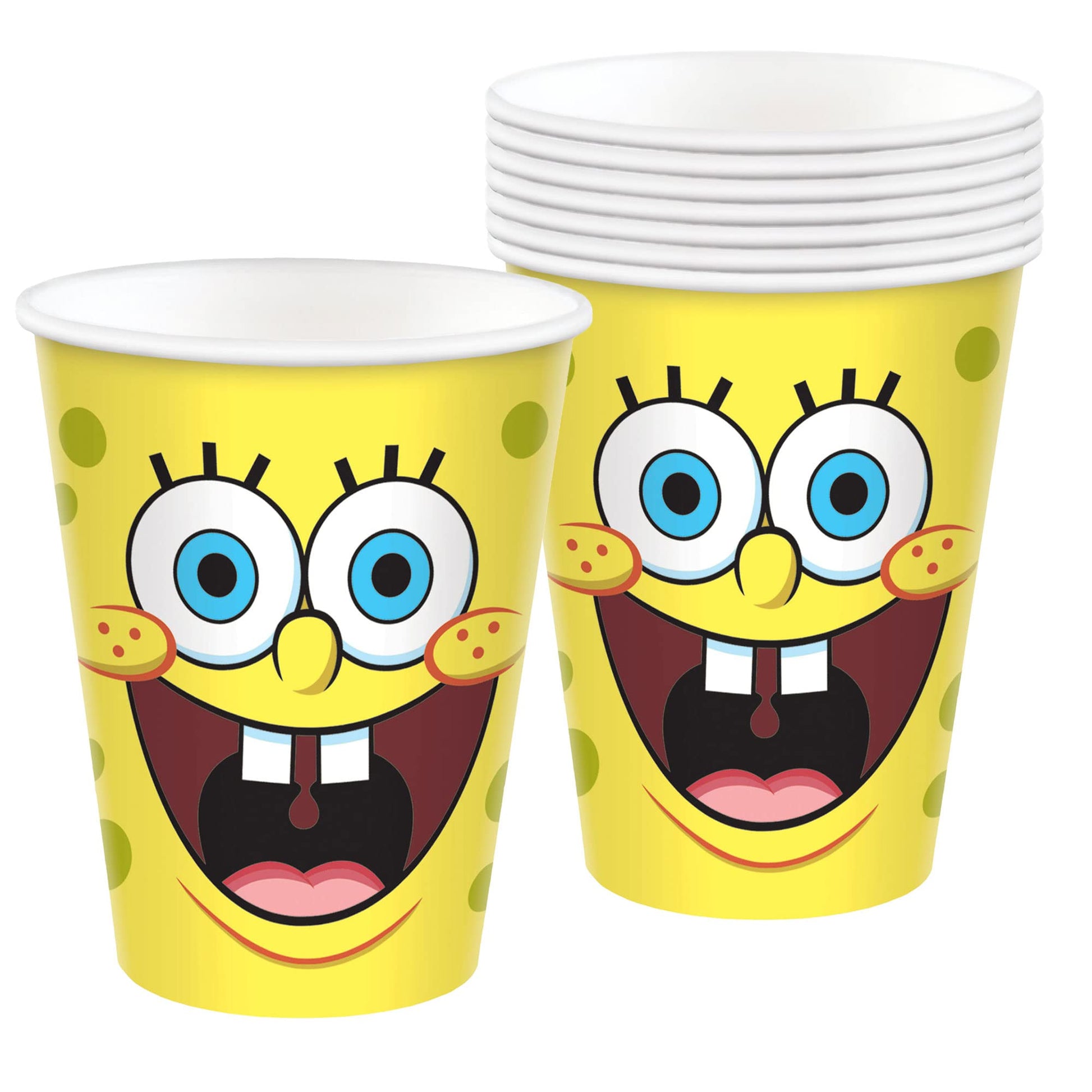 Spongebob Party Cups - 9 Oz. (Pack Of 8) - Colorful & Fun Design - Perfect For Kid'S Birthdays And Themed Events