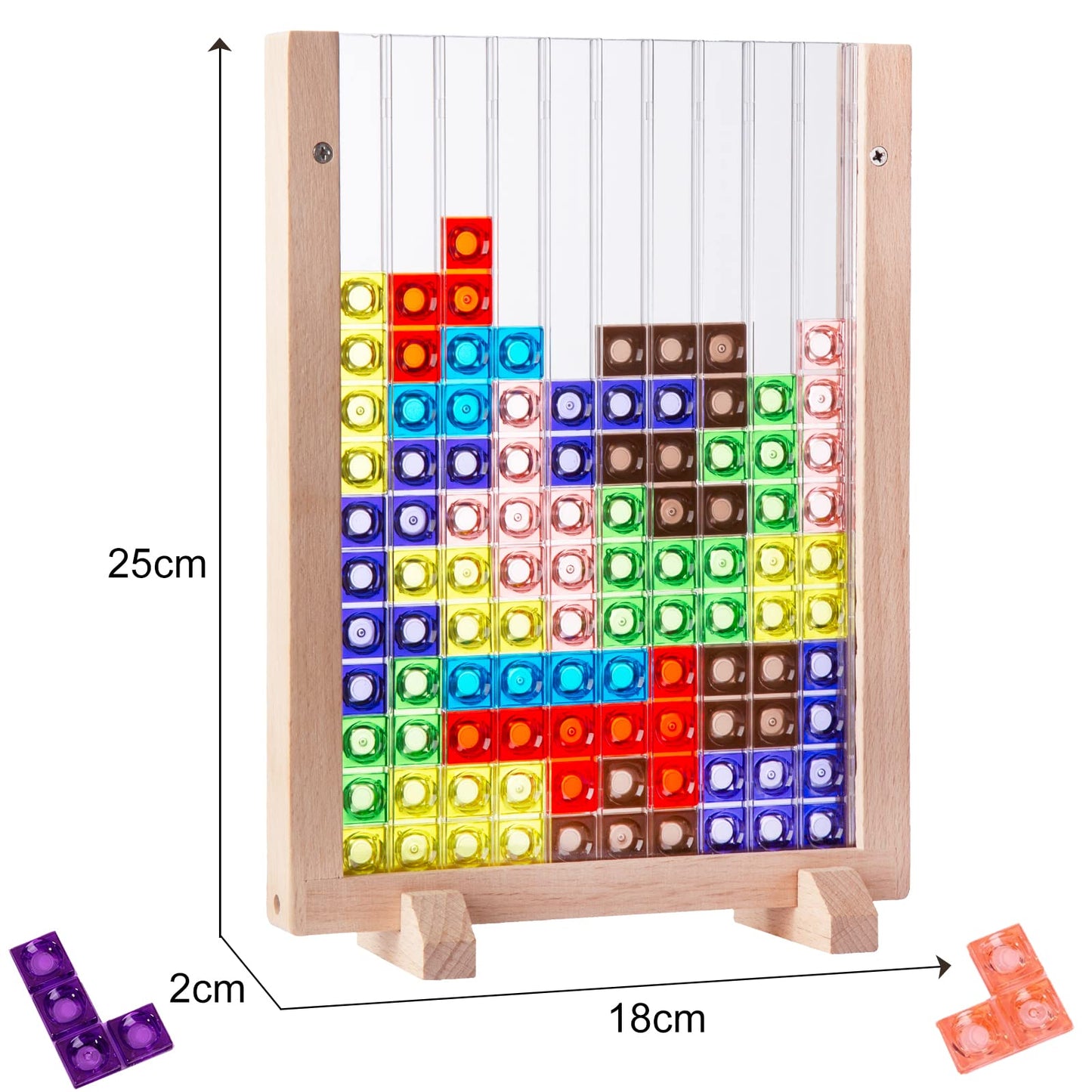 Russian Blocks Puzzle,3D Transparent Brain Teaser Toys, 3D Puzzles, Montessori Toys For 3 4 5 6 7 8 9 10 Year Old Boys Girls Kids