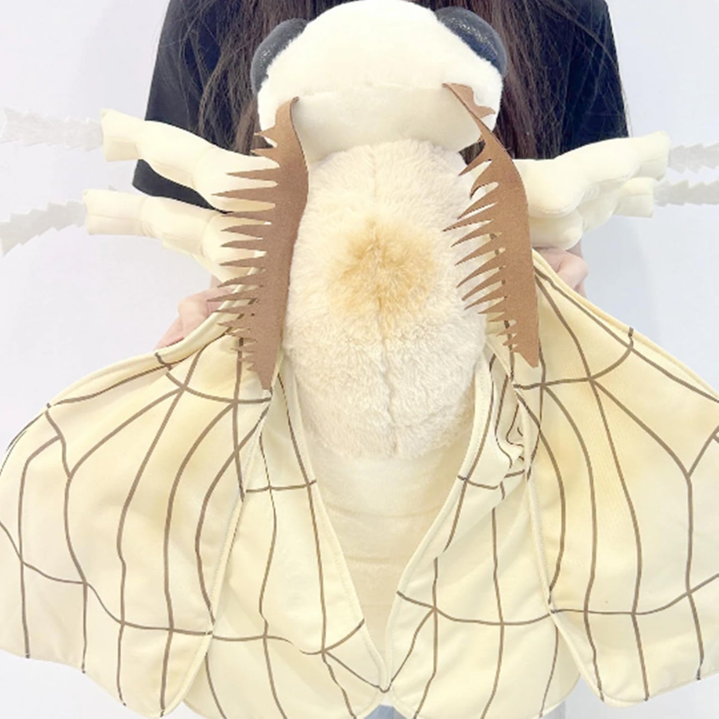 Zhongxin Made Giant Silk Moth Plush - Lifelike 26' Silk Moth Stuffed Animal, Realistic Soft Big Wings Moth Weigted Toys, Simulation Butterfly Plushie Model Toy, Unique Plush Collection For Kids