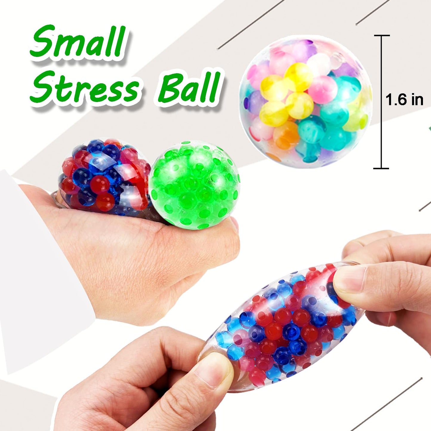 50Pcs Stress Balls, Squishy Squeeze Balls Bulk, Small Squeeze Balls For Adults Stress Relief, Party Favors, Birthday Gift