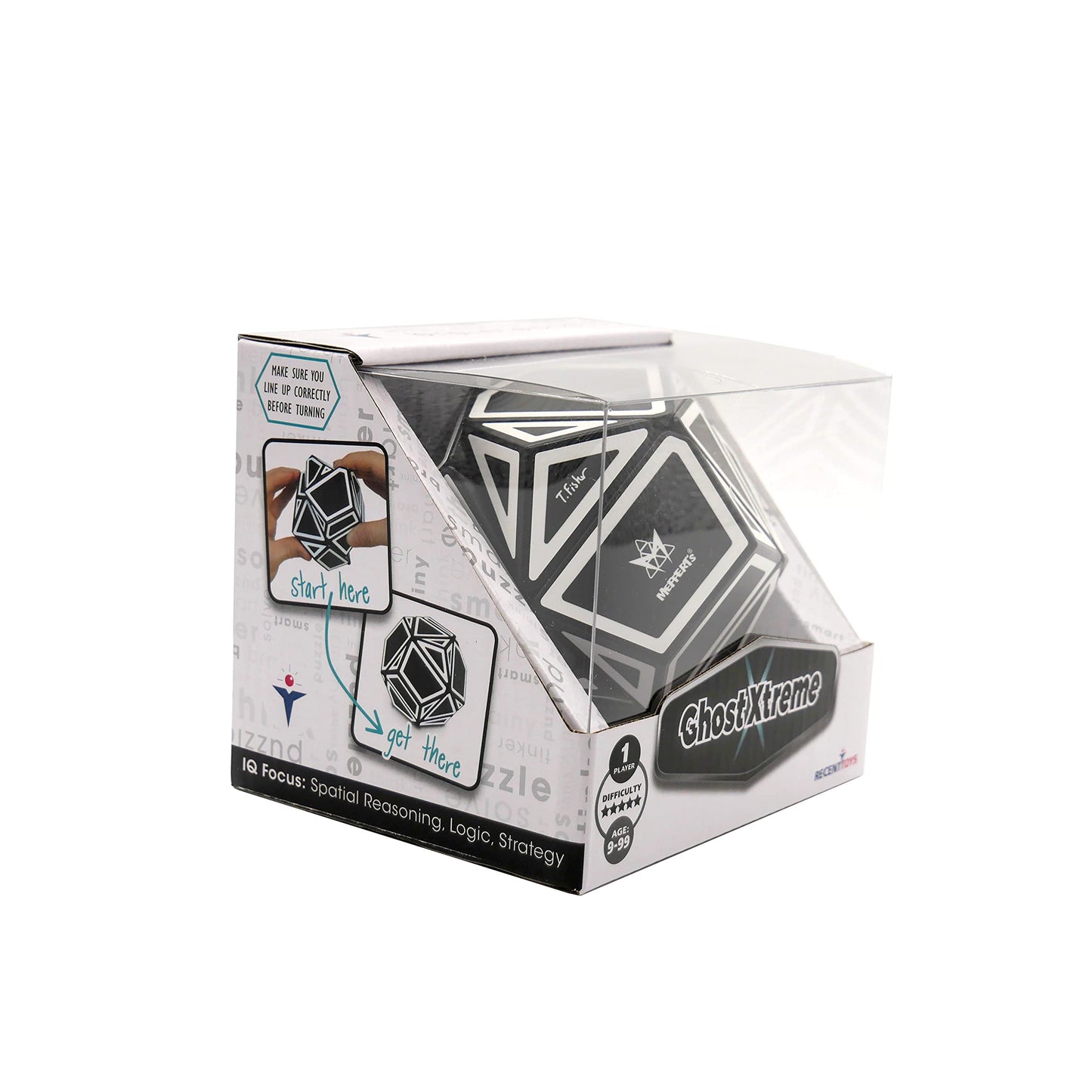 Project Genius Ghost Xtreme 3x3 Speed Cube - Multi-Color Plastic Puzzle for Brain Teasers & One-Player Games - Model M5109