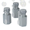 Fun Express Hexagon Mini Bubble Bottles, 48 Pieces, Wedding, Birthday Party Favors, Bubble Wands (Silver)