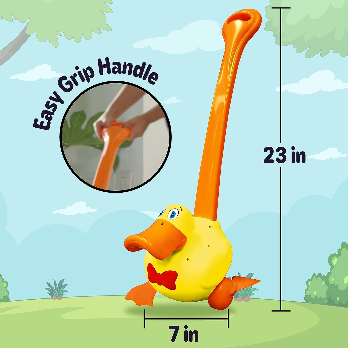 Waddles The Waddle Duck - Baby To Toddler Push Toy With Quacking Sounds And Waddling Action, Walking Toy For 1-3 Year Olds, Grea